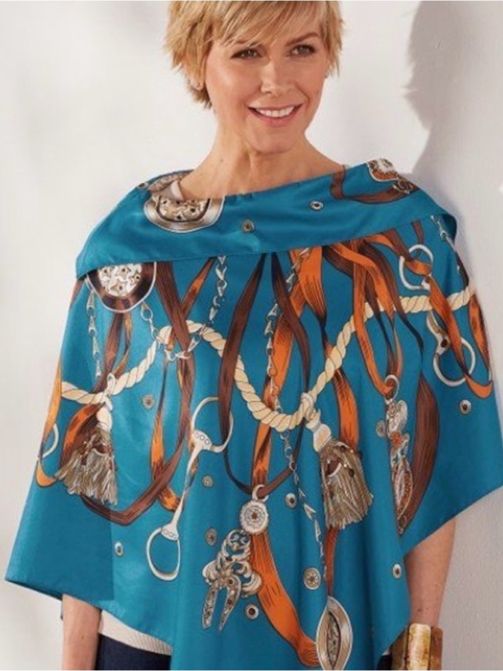 Soft Surroundings Equestrian Poncho